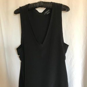 Trouve black asymmetrical tank top